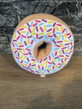 Kids Plush Donut 🍩 Pillow - Sprinkle Print Pink